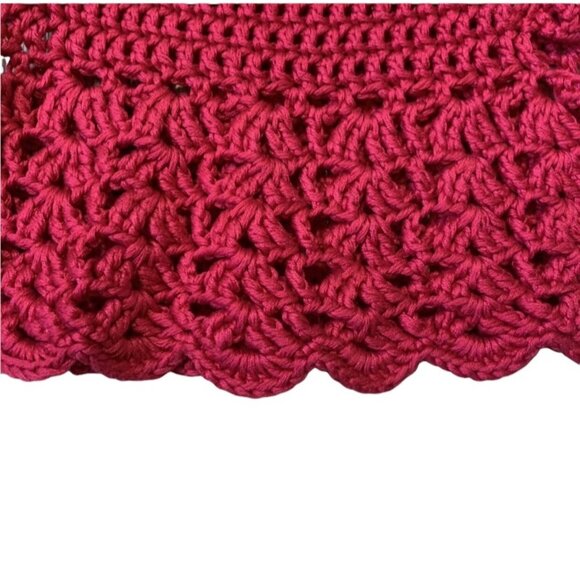 Hand Crocheted Open Knit Flutter Sleeve Top 3-6 Months - Picture 4 of 6